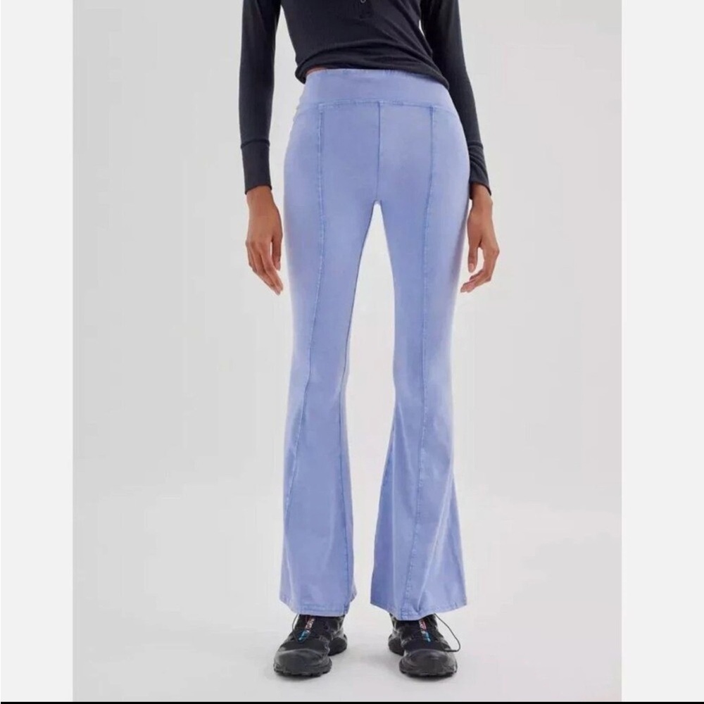 Boho Blue Flared Leggings Size Small Athleisure Luxe | Urban Outfitters
